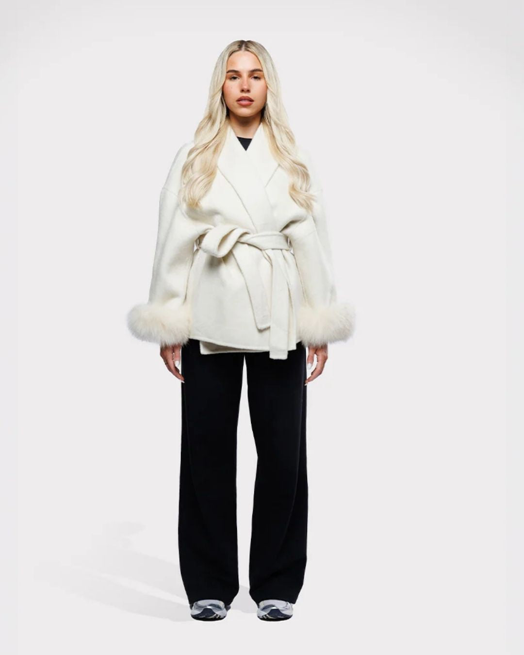 Calista Fur Cuff Coat