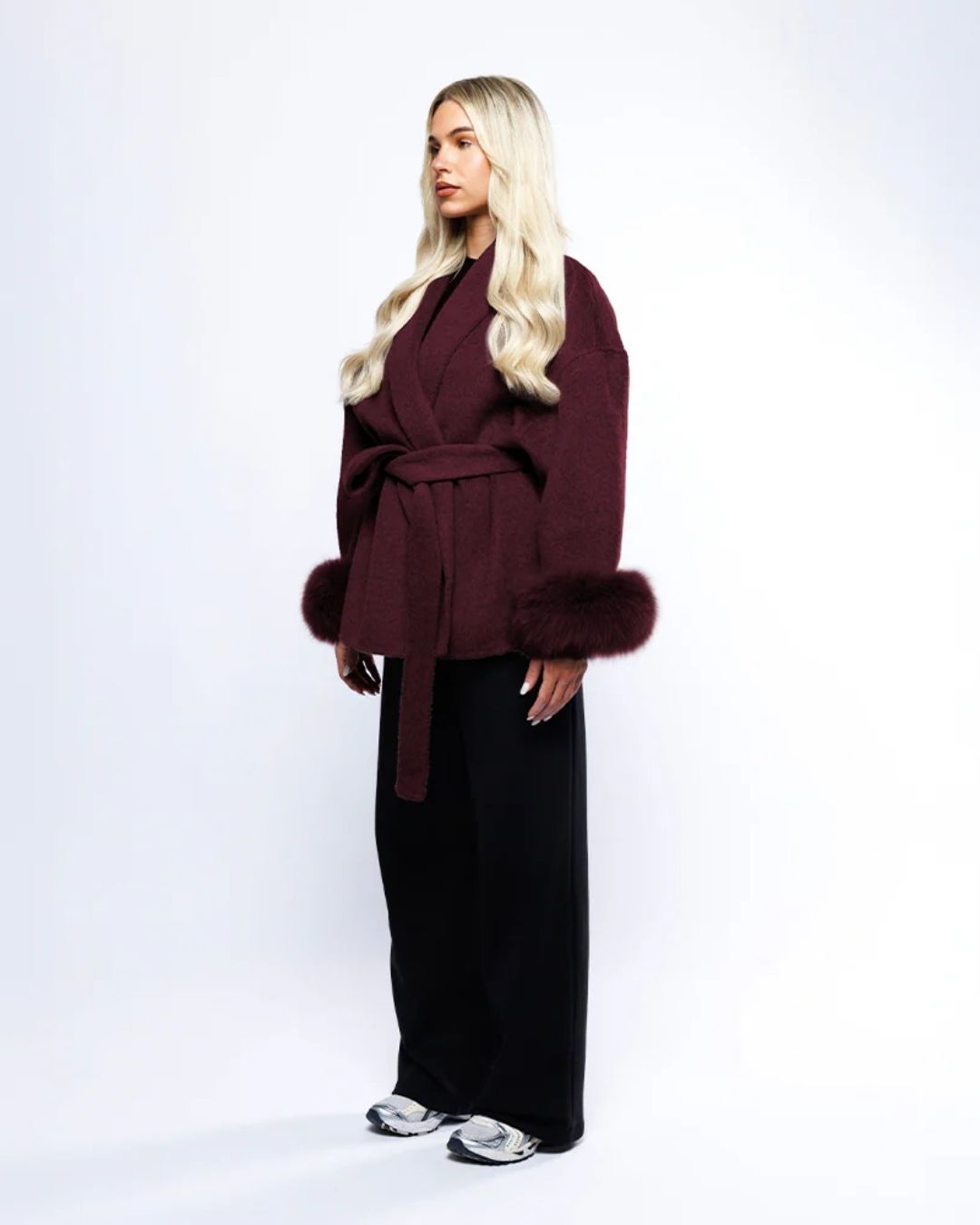 Calista Fur Cuff Coat