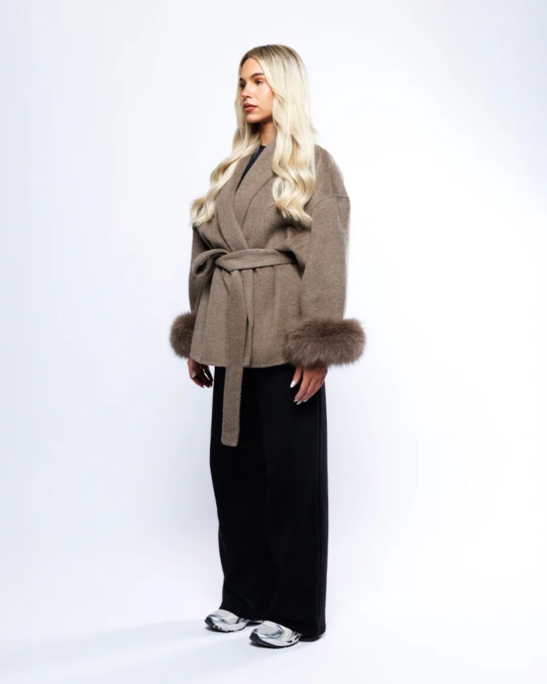Calista Fur Cuff Coat