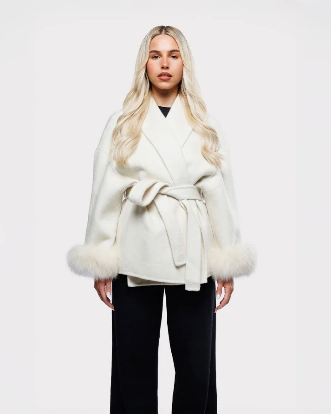Calista Fur Cuff Coat